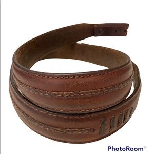 Vintage Onyx Leather Brown Belt by Brighton